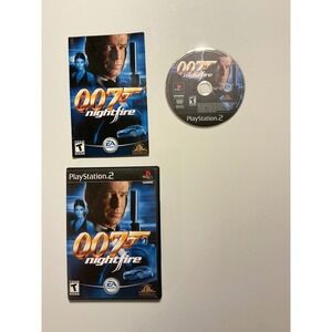 007 Nightfire James Bond CIB PlayStation 2 PS2 Game Disc Case Manual‎ Brosnan
